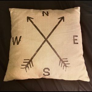 Society6 Compass Throw Pillow